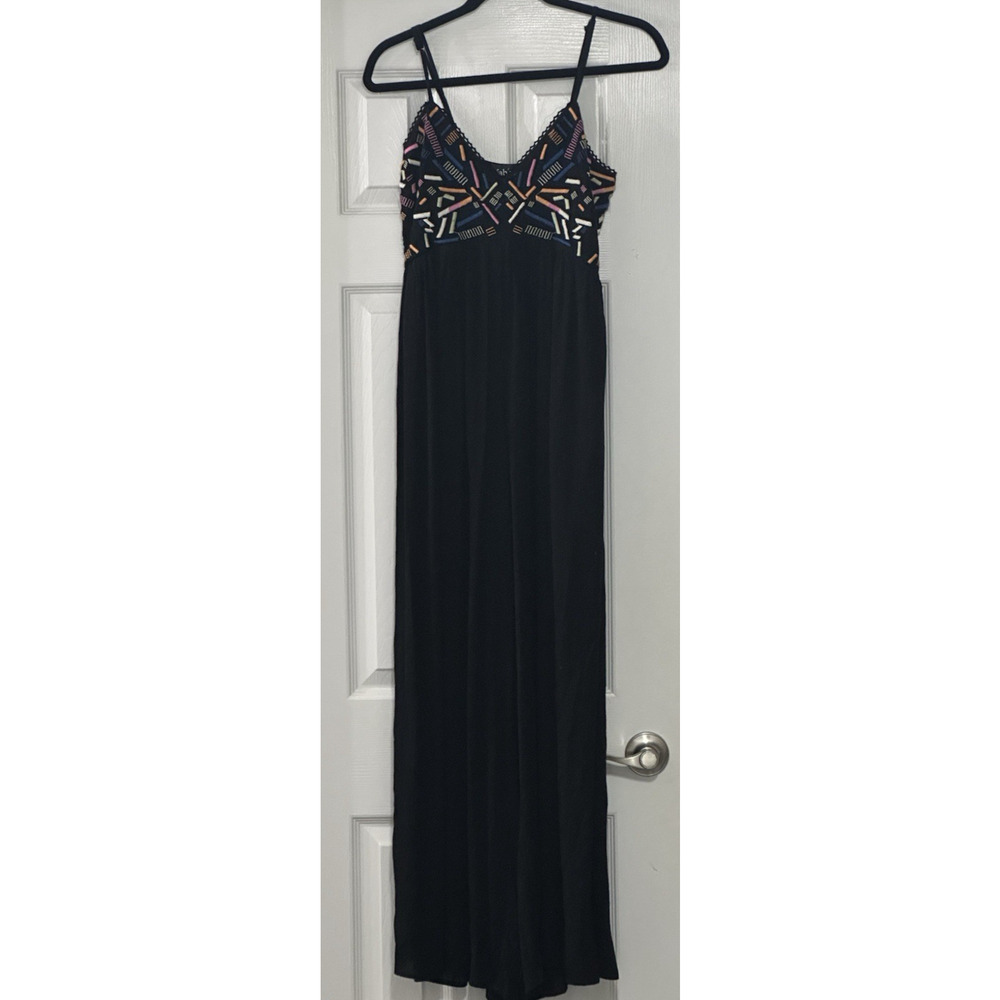 Women’s Jumpsuit Fab’rik Size S Black Palazzo Pants Leg Wide Leg One Piece - Picture 16 of 16